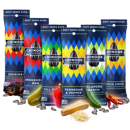 Chinook Seedery Roasted Jumbo Sunflower Seeds - 6 Flavor Sampler...