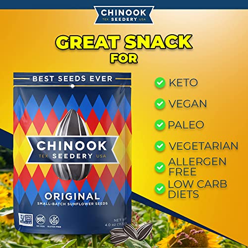 Chinook Seedery Roasted Sunflower Seeds - Jumbo Seeds Keto Snack