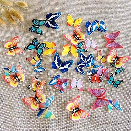 40 Pcs Edible Butterfly Cupcake Toppers, Rice Paper Cake &Amp; Cupca