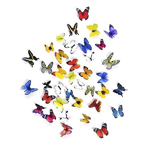 40 Pcs Edible Butterfly Cupcake Toppers, Rice Paper Cake &Amp; Cupca