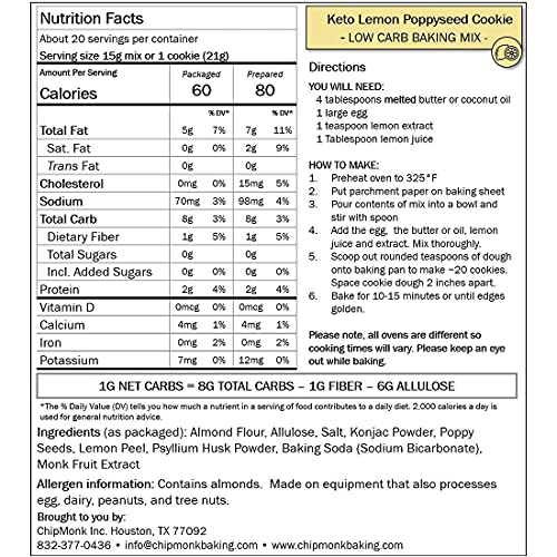 ChipMonk Cookie Mix - Zero or Low Carb Keto Friendly Snacks, Des...