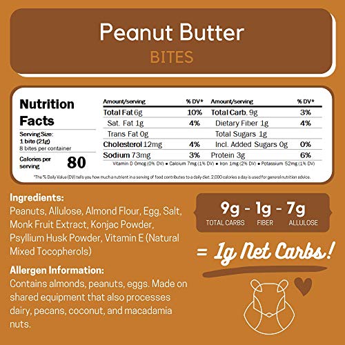 Chipmonk Keto Cookie Bites – Low Carb, Diabetic Friendly, 1G Net