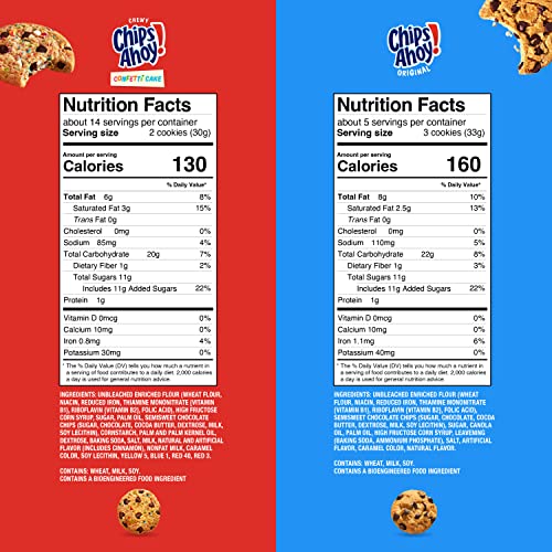 CHIPS AHOY! Chewy Confetti Cake Chocolate Chip Cookies & Origina... CHIPS AHOY! Chewy Confetti Cake Chocolate Chip Cookies & Origina...