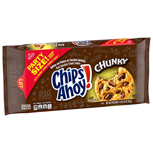 Chips Ahoy! Chunky Chunk Cookies Party Size 24.75 oz Pack, Choco...