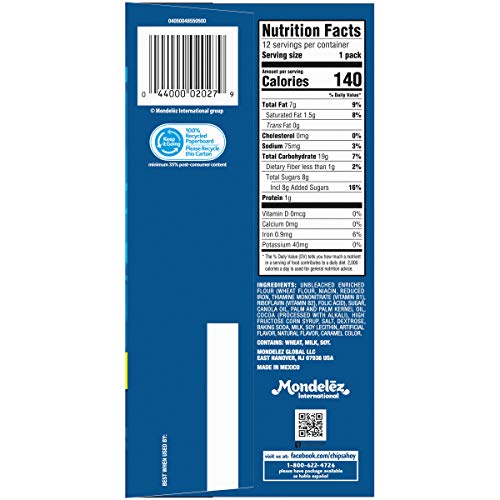 Chips Ahoy! Mini Chocolate Chip Cookies, 12 - 1 Oz Packs