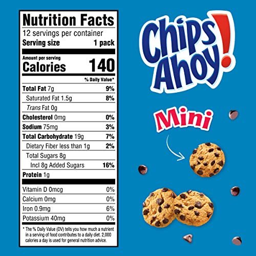 Chips Ahoy! Mini Chocolate Chip Cookies, 12 - 1 Oz Packs