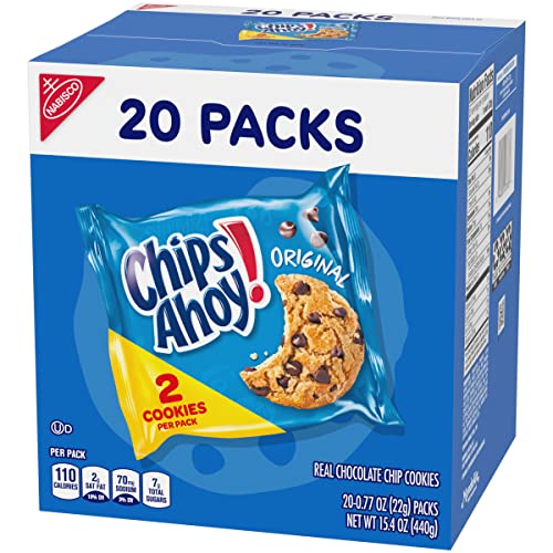 CHIPS AHOY! Original Chocolate Chip Cookies, 20 Snack Packs 2 c...