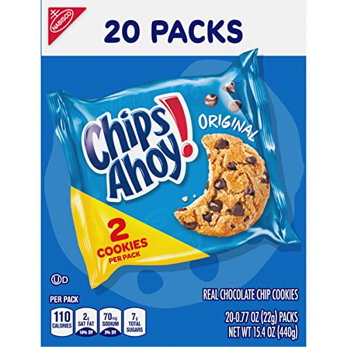 CHIPS AHOY! Original Chocolate Chip Cookies, 20 Snack Packs 2 c...