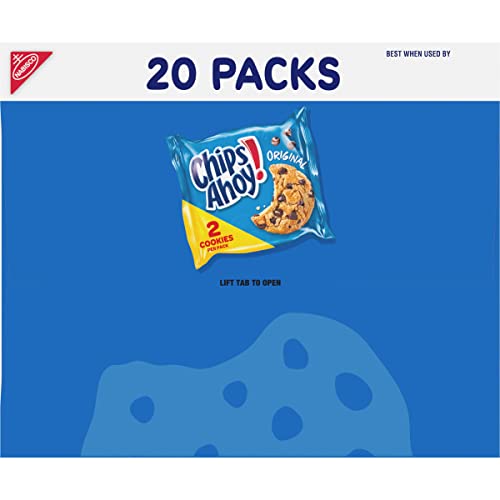 CHIPS AHOY! Original Chocolate Chip Cookies, 20 Snack Packs 2 c...