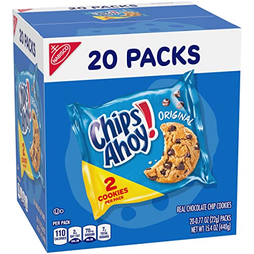 CHIPS AHOY! Original Chocolate Chip Cookies, 20 Snack Packs 2 c...