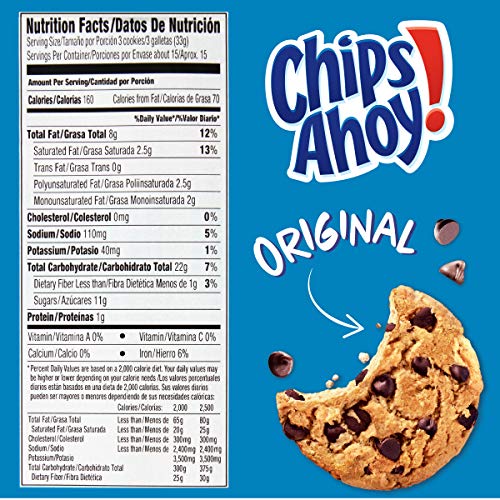 Chips Ahoy! Original Chocolate Chip Cookies, Family Size, 18.2 Oz