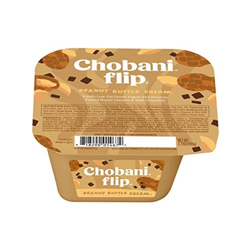 Chobani Flip Peanut Butter Dream Greek Yogurt, 5.3 Ounce -- 12 P Chobani Flip Peanut Butter Dream Greek Yogurt, 5.3 Ounce -- 12 P