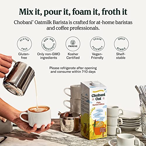 Chobani Oat Milk Plain Barista Edition Oat Drink, 32 Oz | 6/Case