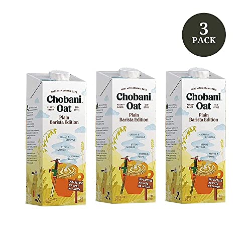 Chobani Oat Milk, Plain Oat Barista Edition, Shelf Stable Non Da...