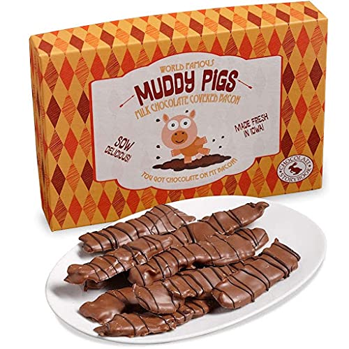 Chocolate Covered Bacon Muddy Pigs Gift Box 12 Oz.