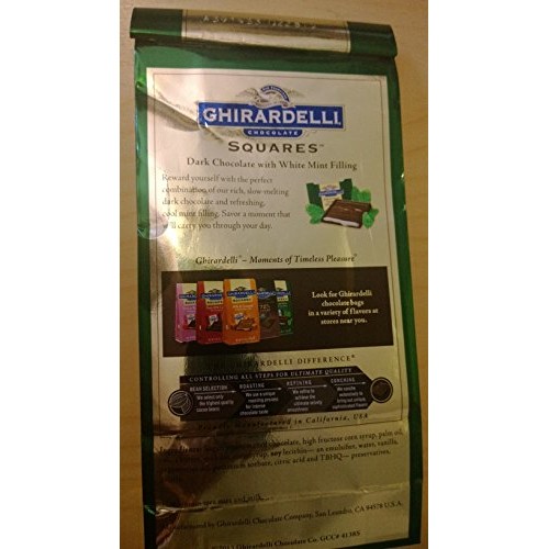 Ghirardelli Dark &Amp; Mint Filled Chocolate Squares 6.38 Oz