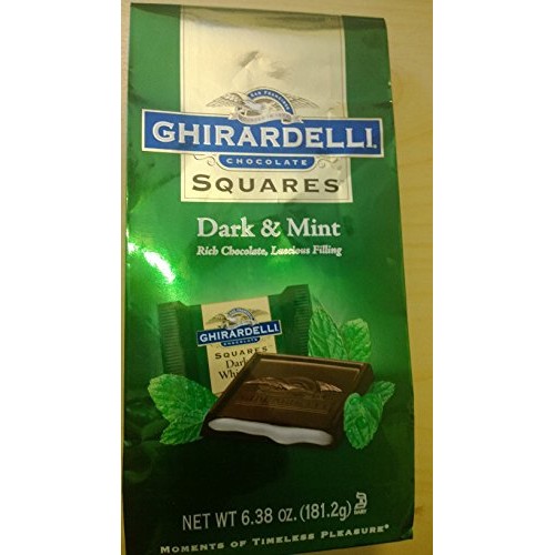 Ghirardelli Dark & Mint Filled Chocolate Squares 6.38 oz