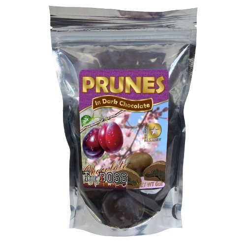 Prunes In Dark Chocolate - 6Oz Bag.