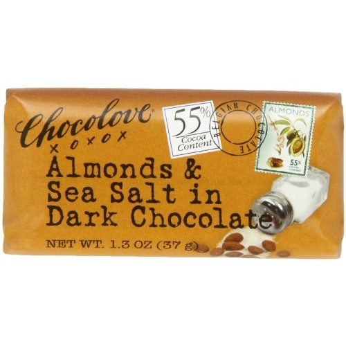 Chocolove Chocolate Bar, Almonds &Amp; Sea Salt In Dark Chocolate, 1