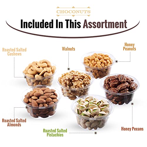 Assorted Fresh Roasted Nut Gift Tower, Variety Of Six Gourmet Nu