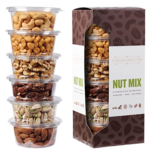 Assorted Fresh Roasted Nut Gift Tower, Variety Of Six Gourmet Nu