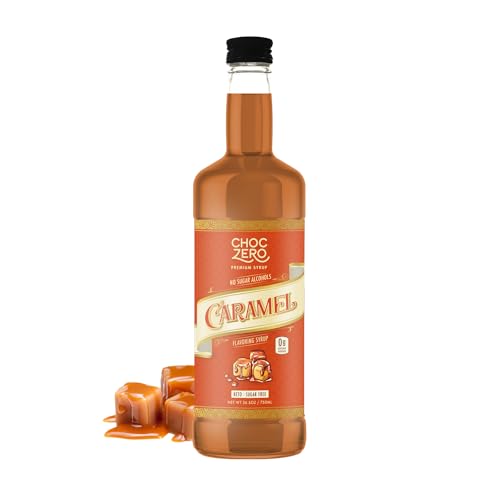 ChocZero Sugar Free Caramel Syrup for Coffee - Keto Flavoring Sy...
