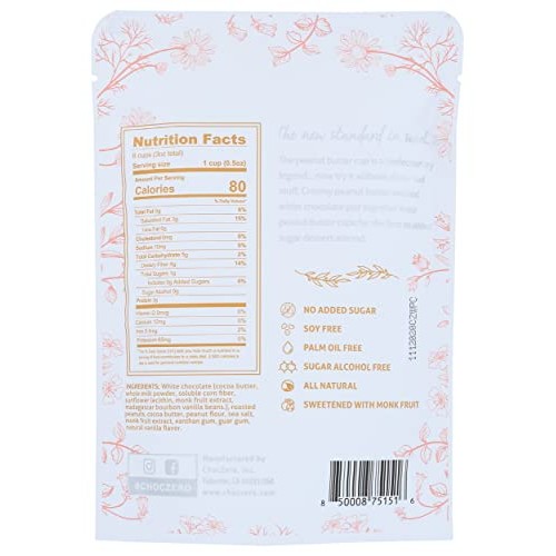 Choczero, White Chocolate Peanut Butter Cups, 3 Ounce