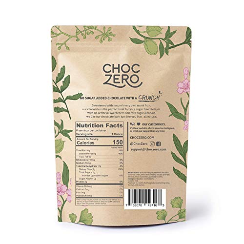 Choczeros Keto Bark, Milk Chocolate Almonds, No Added Sugar, Lo