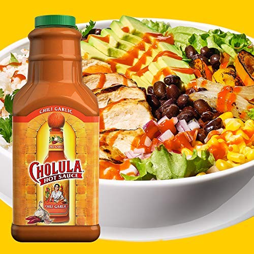 Cholula Chili Garlic Hot Sauce | 64 Ounce Bottle | Crafted With