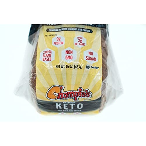 Chompies Low-Carb Multigrain Bread 2g Net Carbs per slice - 1 l...