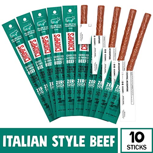 Chomps Grass Fed Beef Jerky Meat Snack Sticks, Aip Diet Complian