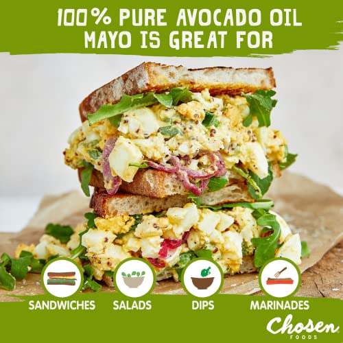 Chosen Foods 100% Avocado Oil-Based Classic Mayonnaise, Gluten &...