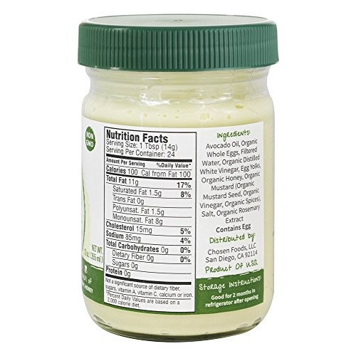 Chosen Foods 100% Pure Avocado Oil Mayo, 12 Ounce