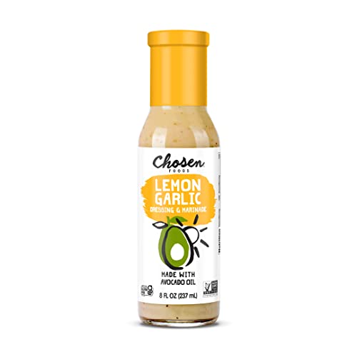Chosen Foods Avocado Oil-Based Lemon Garlic Salad Dressing And M