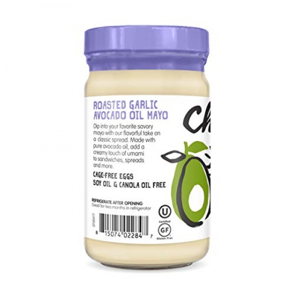 Chosen Foods Roasted Garlic Avocado Oil Mayo 8 oz., Non-GMO, 100...
