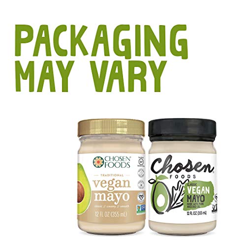 Chosen Foods Vegan Avocado Oil Mayo 12 Oz., Non-Gmo, 100% Pure,