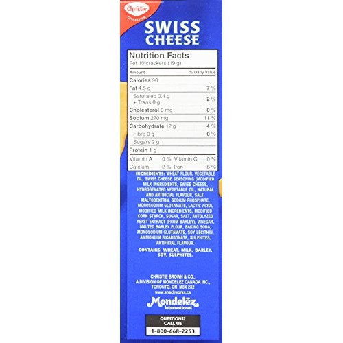 Christie Swiss Cheese Crackers, 200G/7.05 Ounces {Imported From