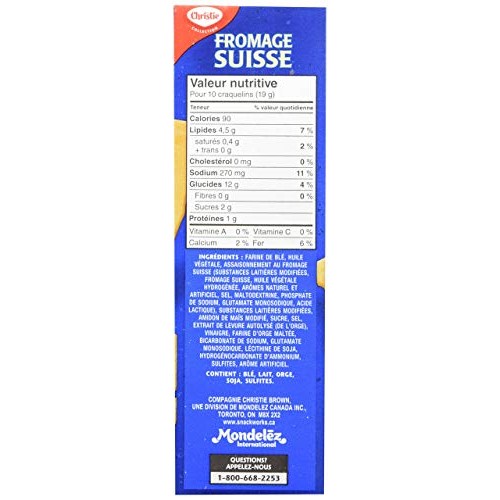 Christie Swiss Cheese Crackers, 200G/7.1Oz., 6Ct, {Imported From