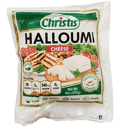 Christis Halloumi Cheese Approximately 8Oz, Vegetarian Natural
