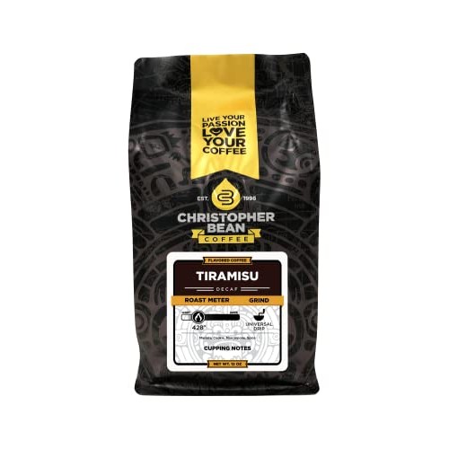 Christopher Bean Coffee - Tiramisu Flavored Coffee, Decaf Groun...