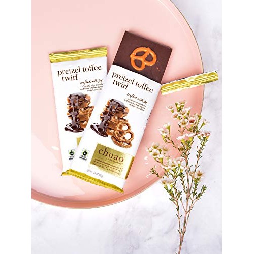 Chuao Chocolatier Pretzel Toffee Twirl Dark Chocolate Gourmet Ch
