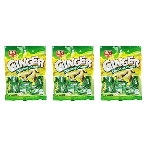 Chun Guang Ginger Coconut Candy, 5.6 Ounce Pack Of 3