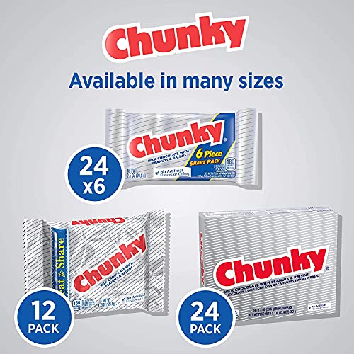Chunky Milk Chocolate Candy Bars, Bulk Individually Wrapped Ferr