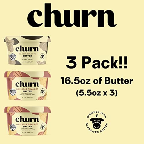 Churn Flavored Butter Garlic Glory Variety Packs Churned with Or...
