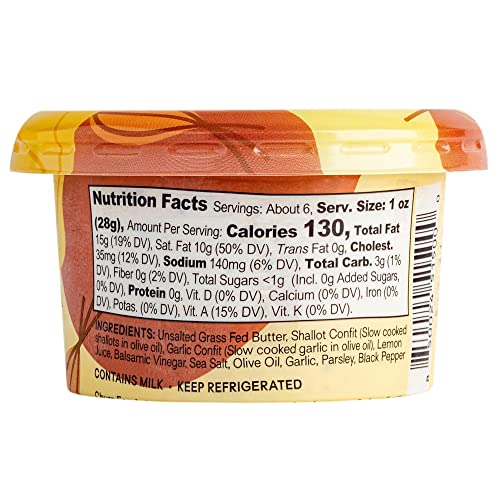 Churn Garlic & Shallot Butter, Flavored Butter Churned with Orga...