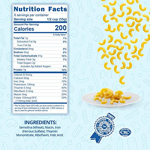 Chuster Elbow Macaroni Pasta Noodle | Vitamin Enriched | Perfect