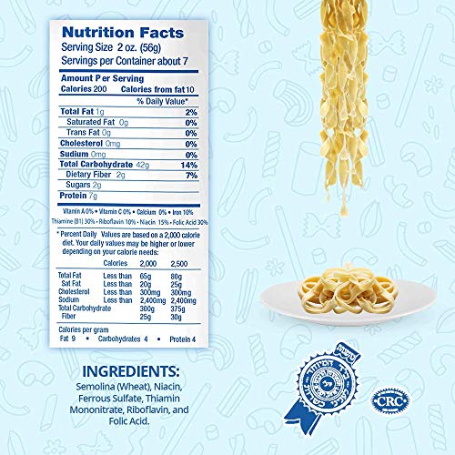 Chuster Fettuccine Pasta Noodles | Enriched Wide Noodle For Alfr