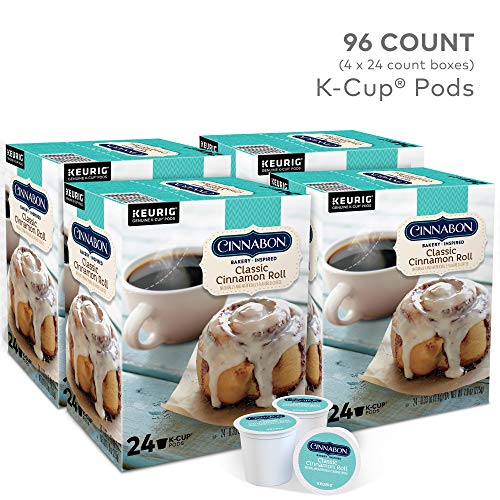 Cinnabon Classic Cinnamon Roll Coffee, Single Serve K-Cup Pod, F