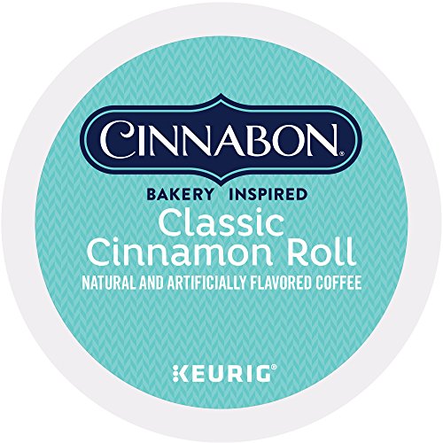 Cinnabon Classic Cinnamon Roll Coffee, Single Serve K-Cup Pod, F