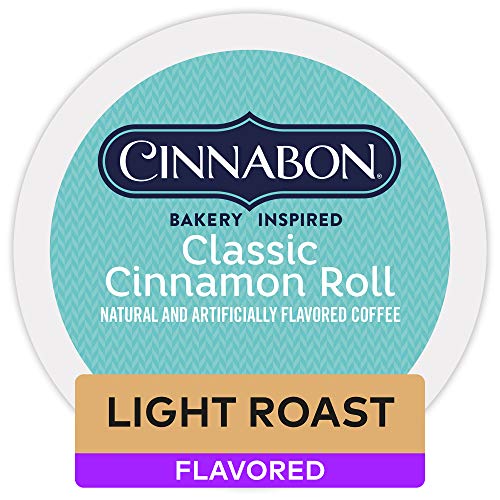 Cinnabon Classic Cinnamon Roll Coffee, Single Serve K-Cup Pod, F